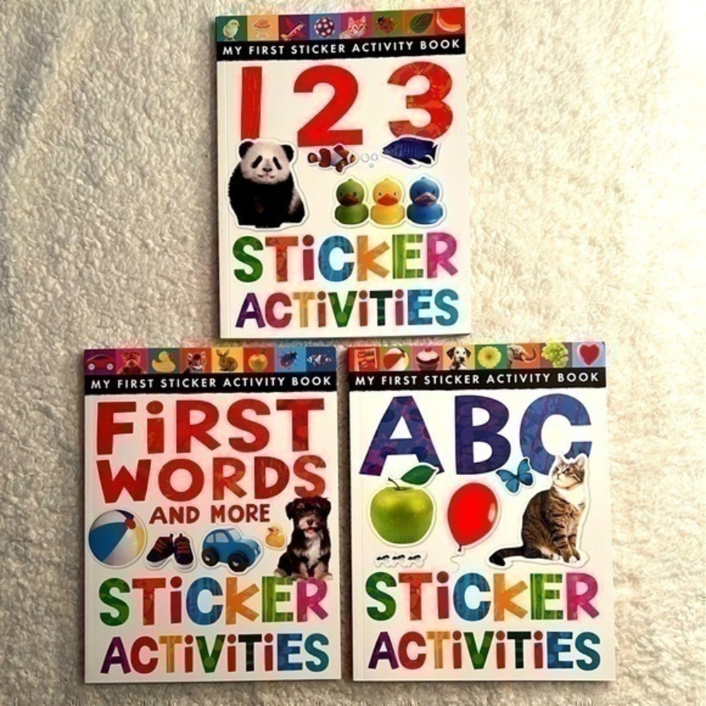 Tiger Tales My First ABC, 1-2-3, First Words Sticker Activity Books (Set of 3)